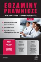 Egzaminy Prawnicze Ministerstwa Sprawiedliwości 2019 Tom 1 Akta cywilne i karne. Autor: Jaworski Stefan, Ablewicz Joanna, Sadurski Tomasz. SmakLiter.pl Okładka książki Egzaminy Prawnicze Ministerstwa Sprawiedliwości 2019 Tom 1 Akta cywilne i karne