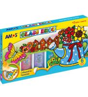 Opakowanie Farby witrażowe Glass Deco 6 kolorów AMOS