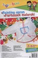 Fartuszek malarski, rozmiar 3-6 lat,mix kolorów. Wydawca: Gimboo. SmakLiter.pl Opakowanie Fartuszek malarski, rozmiar 3-6 lat,mix kolorów