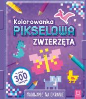 Okładka książki Kolorowanka pikselowa z naklejkami Zwierzęta