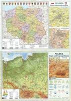 Okładka książki Mapa Polski A2 Dwustronna laminowana (10szt)