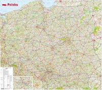 MAPA ŚCIENNA POLSKA 1:650 000. Autor: Opracowanie zbiorowe. SmakLiter.pl Okładka książki MAPA ŚCIENNA POLSKA 1:650 000
