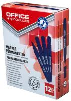 Opakowanie Marker permanentny OFFICE PRODUCTS, okrągły, 1-3mm (linia), niebieski 12 sztuk