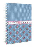 Opakowanie Mn Shabby blue Kołonotatnik ozdobny A5 100 stron kratka