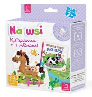 Okładka książki Na wsi Książeczka i cztery układanki Puzzle dla malucha