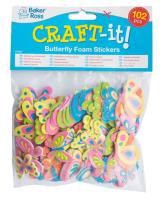 Opakowanie Naklejki piankowe Motylki 102 sztuk mix kolorów