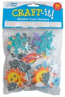 Opakowanie Naklejki piankowe Pogoda 96 sztuk mix wzorów