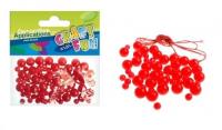 Opakowanie Ozdoba dekoracyjna koraliki czerwone 80el