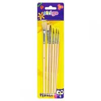 Pędzle drewniane 6 sztuk blister SSC031. Wydawca: Pukka Pads. SmakLiter.pl Opakowanie Pędzle drewniane 6 sztuk blister SSC031