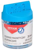 Pojemnik magnetyczny na spinacze okrągły ze spinaczami niebieskimi 100 sztuk. Wydawca: Office Products. SmakLiter.pl Opakowanie Pojemnik magnetyczny na spinacze okrągły ze spinaczami niebieskimi 100 sztuk