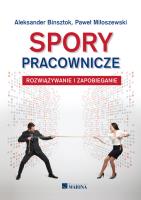 Spory pracownicze. Autor: Miłoszewski Paweł. SmakLiter.pl Okładka książki Spory pracownicze