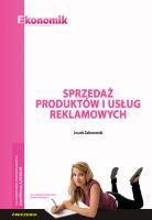 Sprzedaż produktów i usług reklamowych ćwiczenia. Autor: Leszek Zaborowski. SmakLiter.pl Okładka książki Sprzedaż produktów i usług reklamowych ćwiczenia