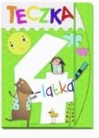 Teczka 4-latka. Zgaduję, rysuję, maluję. Autor: Lekan Elżbieta, Joanna Myjak (ilustr.). SmakLiter.pl Okładka książki Teczka 4-latka. Zgaduję, rysuję, maluję