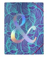 Opakowanie Teczka A4 z gumką fioletowo zielona