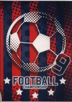 Zeszyt A5 w trzy linie kolorowe 16 kartek Football 5 sztuk. Wydawca: Paso. SmakLiter.pl Opakowanie Zeszyt A5 w trzy linie kolorowe 16 kartek Football 5 sztuk