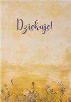 Opakowanie A Kartka składana - Dziękuję żółta