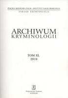 Opakowanie Archiwum kryminologii Tom XL 2018