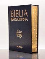 Biblia Jerozolimska-ekoprawa, peginatory, złocenia. Autor:   Praca zbiorowa. SmakLiter.pl Okładka książki Biblia Jerozolimska-ekoprawa, peginatory, złocenia