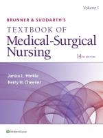 Okładka książki Brunner & Suddarth’s Textbook of Medical-Surgical Nursing 14e