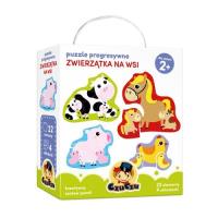 CzuCzu Puzzle progresywne Zwierzątka na wsi 2+. Autor: Opracowanie zbiorowe. SmakLiter.pl Okładka książki CzuCzu Puzzle progresywne Zwierzątka na wsi 2+