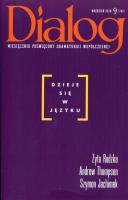 Opakowanie Dialog 2018/09 Dzieje się w języku