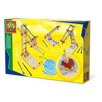 Drewniany zestaw konstrukcyjny - hydrauliczny. Wydawca: SES NL. SmakLiter.pl Opakowanie Drewniany zestaw konstrukcyjny - hydrauliczny