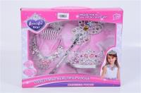 Opakowanie Duży zestaw biżuterii - korona naszyjnik różdżka