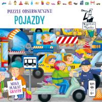 Kapitan Nauka. Puzzle obserwacyjne. Pojazdy 6+. Autor: Lidia Szwabowska. SmakLiter.pl Okładka książki Kapitan Nauka. Puzzle obserwacyjne. Pojazdy 6+