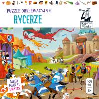Kapitan Nauka. Puzzle obserwacyjne. Rycerze 6+. Autor: Adam Pękalski (ilustr.). SmakLiter.pl Okładka książki Kapitan Nauka. Puzzle obserwacyjne. Rycerze 6+