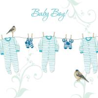 Opakowanie Karnet Swarovski kwadrat EE02 Narodziny chłopiec