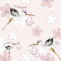 Opakowanie Karnet Swarovski kwadrat PF11 Narodziny bociany