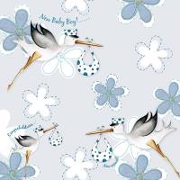 Opakowanie Karnet Swarovski kwadrat PF12 Narodziny bociany