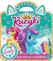 Okładka książki KUCYKI PRZYJACIELE KOLOROWANKA Z NAKLEJKAMI