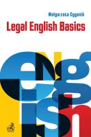 LEGAL ENGLISH BASICS. Autor: Cyganik Małgorzata. SmakLiter.pl Okładka książki LEGAL ENGLISH BASICS