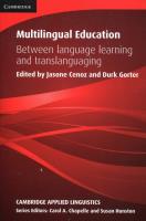 Okładka książki Multilingual Education