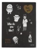 Opakowanie Notes A5/80K Czarny Hey Girl