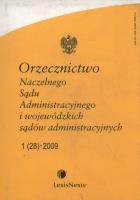 Orzecznictwo Naczelnego Sądu Administracyjnego i wojewódzkich sądów administracyjnych 1/2009. Wydawca: LexisNexis. SmakLiter.pl Opakowanie Orzecznictwo Naczelnego Sądu Administracyjnego i wojewódzkich sądów administracyjnych 1/2009