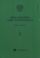 Orzecznictwo Sądu Najwyższego Izba Cywilna 10/2013. Wydawca: LexisNexis. SmakLiter.pl Opakowanie Orzecznictwo Sądu Najwyższego Izba Cywilna 10/2013