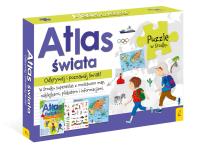 Pakiet: Atlas Świata/Plakat z mapą/Puzzle. Autor: Opracowanie zbiorowe. SmakLiter.pl Okładka książki Pakiet: Atlas Świata/Plakat z mapą/Puzzle
