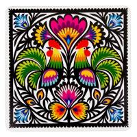 Opakowanie Podkładka drewniana - dwa koguty białe tło