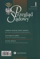 Przegląd Sądowy 1/2012. Wydawca: LexisNexis. SmakLiter.pl Opakowanie Przegląd Sądowy 1/2012