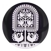 Opakowanie Przypinka duża - leluje kurpiowskie czarne 58 mm