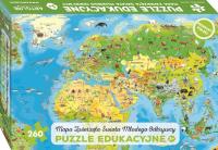 PUZZLE 260 ZWIERZĘTA ŚWIATA MAPA MŁODEGO ODKRYWCY DLA DZIECI. Wydawca: Lider Serwis Zbigniew Raszka. SmakLiter.pl Opakowanie PUZZLE 260 ZWIERZĘTA ŚWIATA MAPA MŁODEGO ODKRYWCY DLA DZIECI