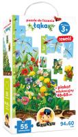 Puzzle do liczenia Łąka 3+. Wydawca: Bright Junior Media. SmakLiter.pl Opakowanie Puzzle do liczenia Łąka 3+