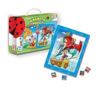 Opakowanie PUZZLE PIANKOWE MAGNETYCZNE W PUDEŁKU ODWAŻNY RYCERZ I PIRACI RK1301-02