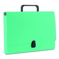 Opakowanie Teczka-pudełko A4 DONAU 5cm z rączką i zamkiem jasnozielona