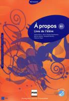 A propos B1 Podręcznik + CD. Autor: Blasco Valerie. SmakLiter.pl Okładka książki A propos B1 Podręcznik + CD
