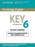 Opakowanie Cambridge English Key 6 Student's Book without Answers