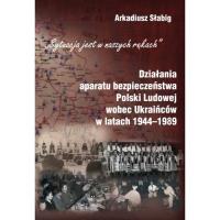 Działania aparatu bezpieczeństwa Polski Ludowej wobec Ukraińców w latach 1944-1989. Autor: Słabig Arkadiusz. SmakLiter.pl Okładka książki Działania aparatu bezpieczeństwa Polski Ludowej wobec Ukraińców w latach 1944-1989