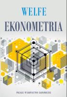 EKONOMETRIA. Autor: Welfe Aleksander. SmakLiter.pl Okładka książki EKONOMETRIA